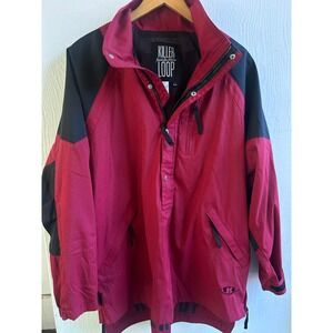 Vintage Killer Loop Snowboard Y2K Jacket Mens Medium Pull Over Red Black EUC